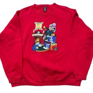 Warner Bros Studio Store Looney Tunes Sweatshirt XL Unisex Red 1996 Vintage